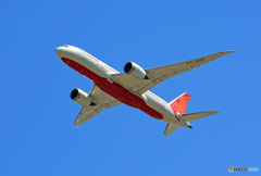 「☁雲なし」 AIR INDIA 787-8 VT-ANP離陸