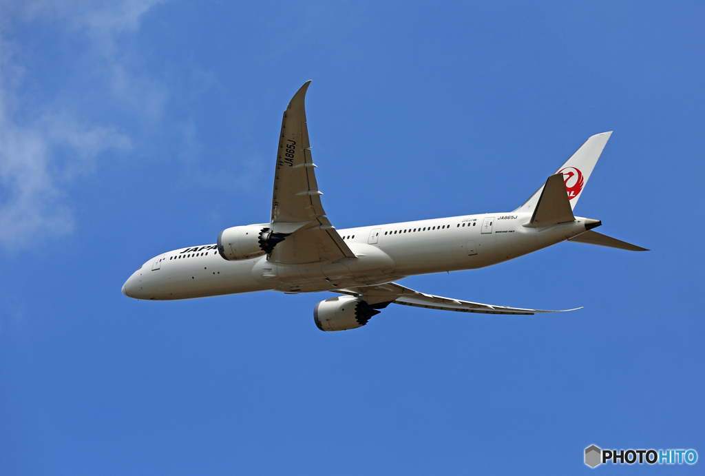 「良い天気」 JAL787-9 JA865J 離陸 
