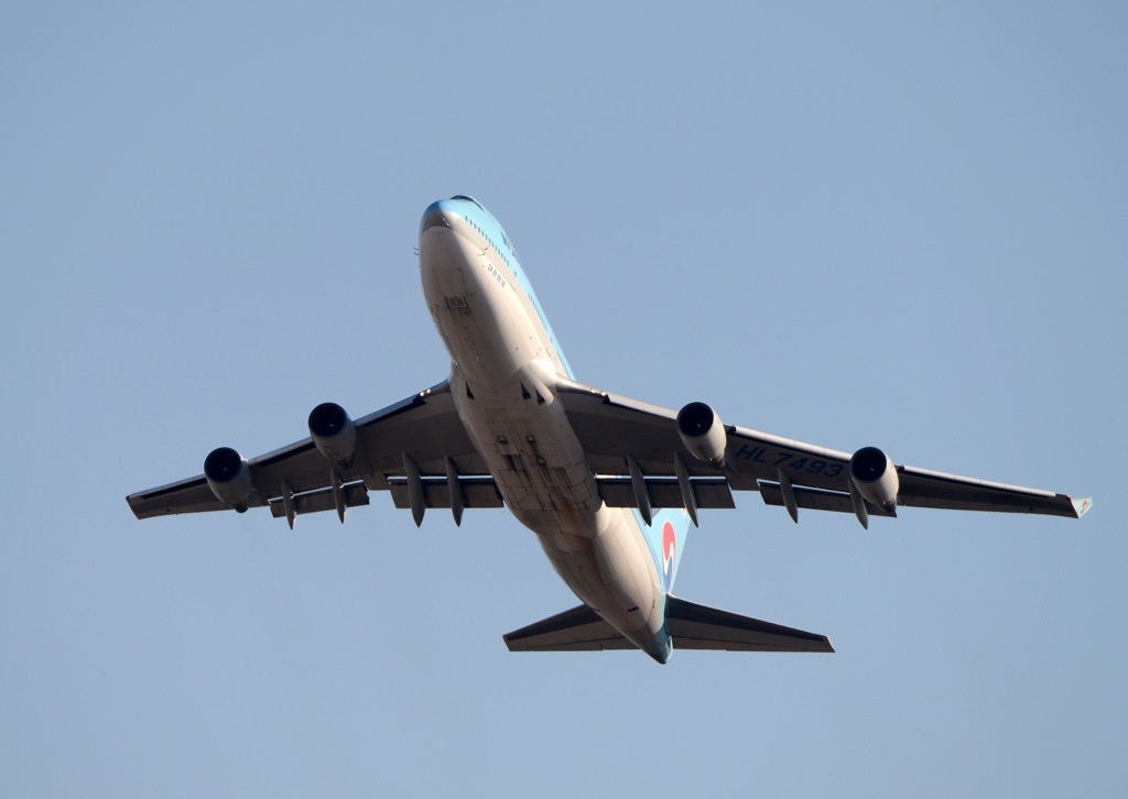 Korean 747-400 離陸