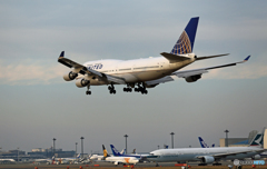 到着 United 747-400 N178UA[７４７]ジャンボ機