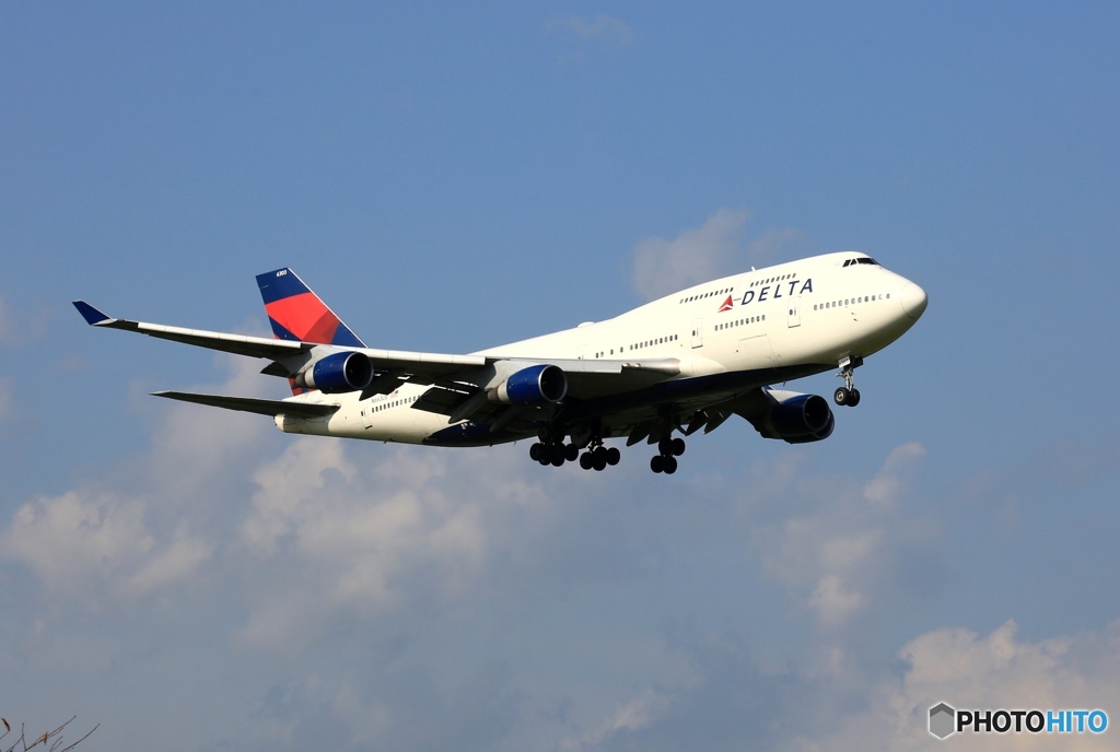 着陸　DELTA 747-400