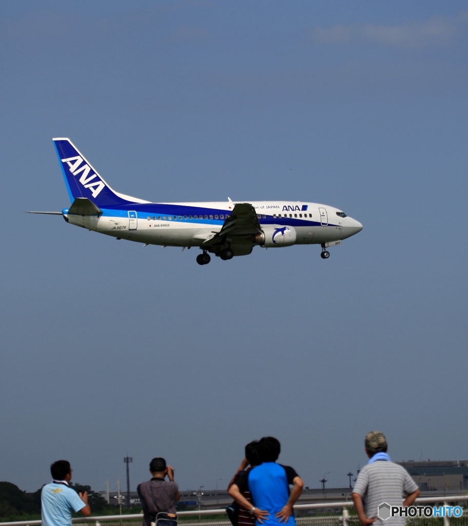 ANA 737-500 着陸　