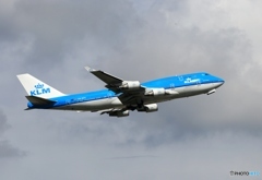 ☮KLM ７４７ジャンボ機  ✈Takeoff 
