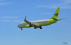 「青い空」 JIN AIR 737-800 HL8015