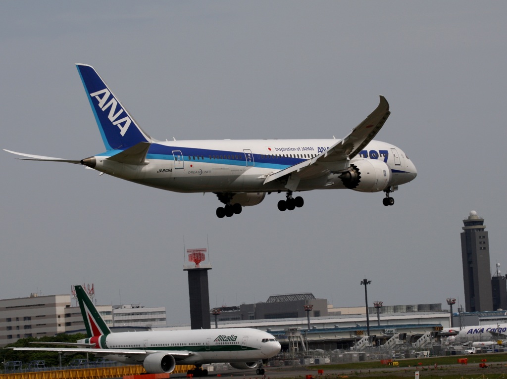 ANA 787-8 着陸　