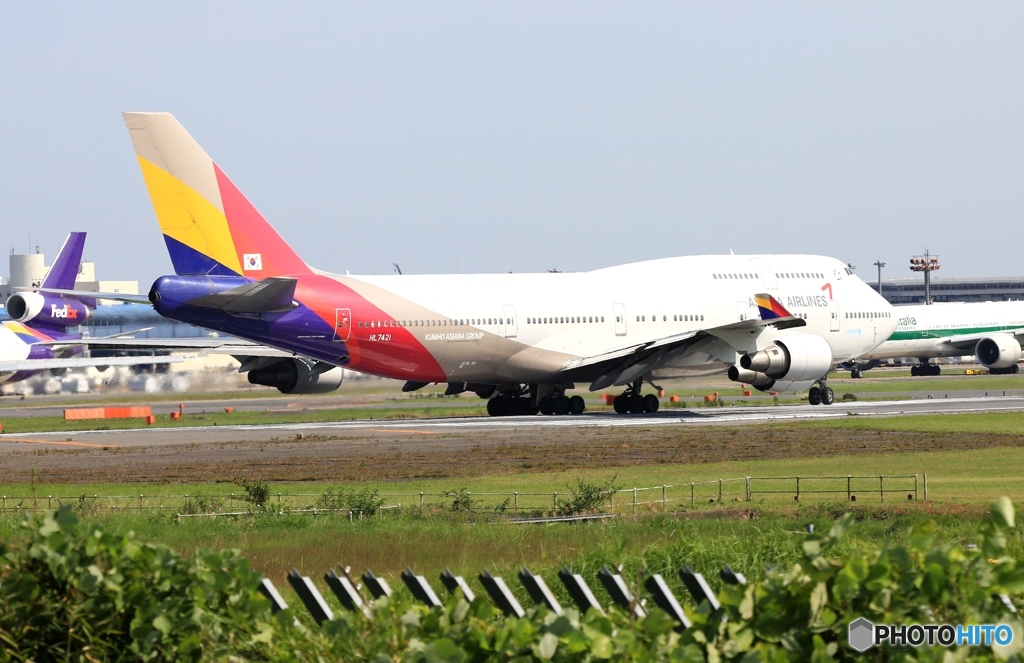 ASIANA 747-400 HL7421 離陸 