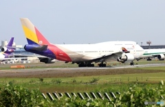 ASIANA 747-400 HL7421 離陸 