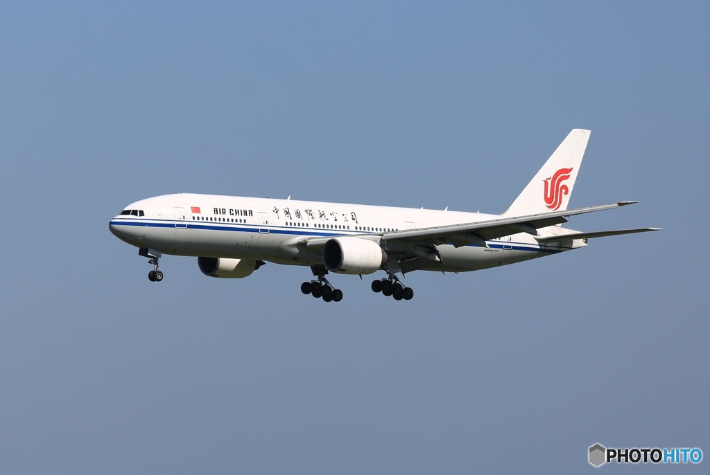 Air China 777-2J6 着陸　