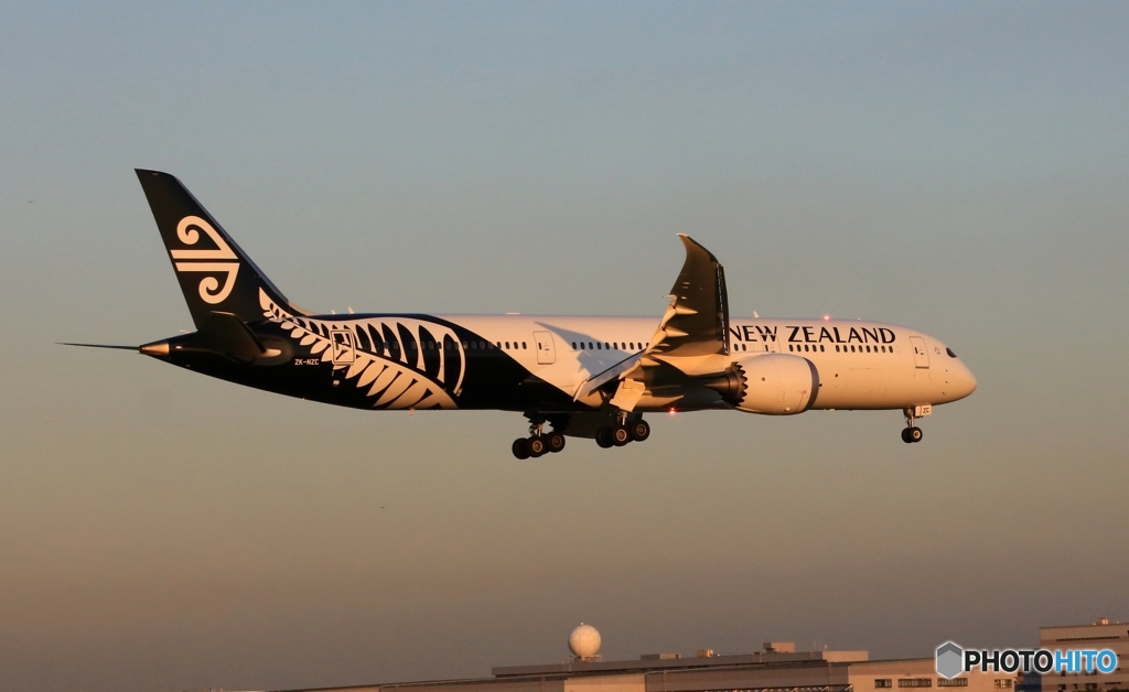 Landing Air New Zealand B787-9 ZK-NZC