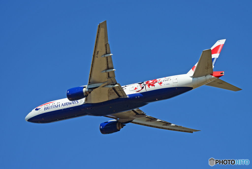 ✈BRITISH B777-236 「特別色」G-YMML✈Takeoff