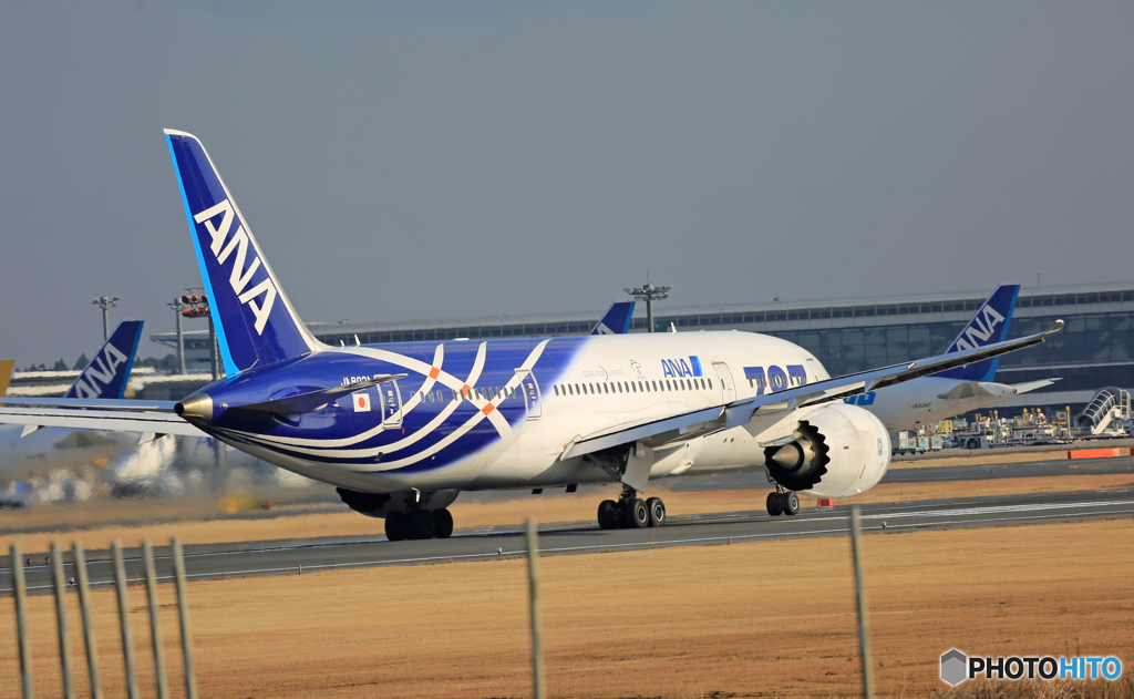 出発  ANA 787-8 JA802A