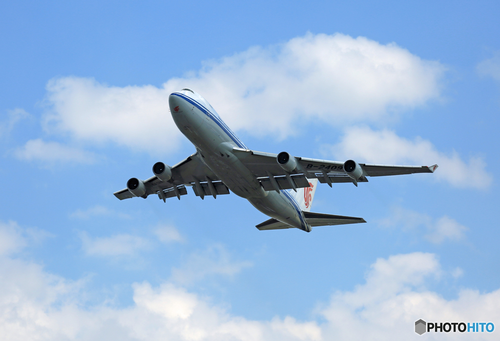 「良い天気」 CHINA 747-400 B-2409 離陸