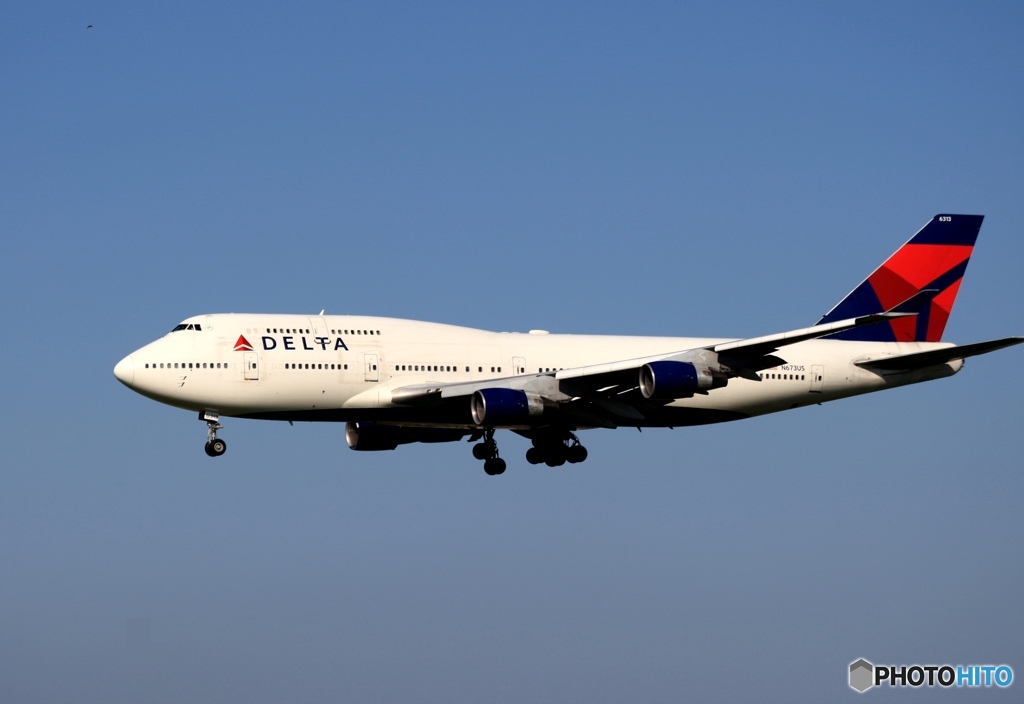 DELTA 747-400 着陸　