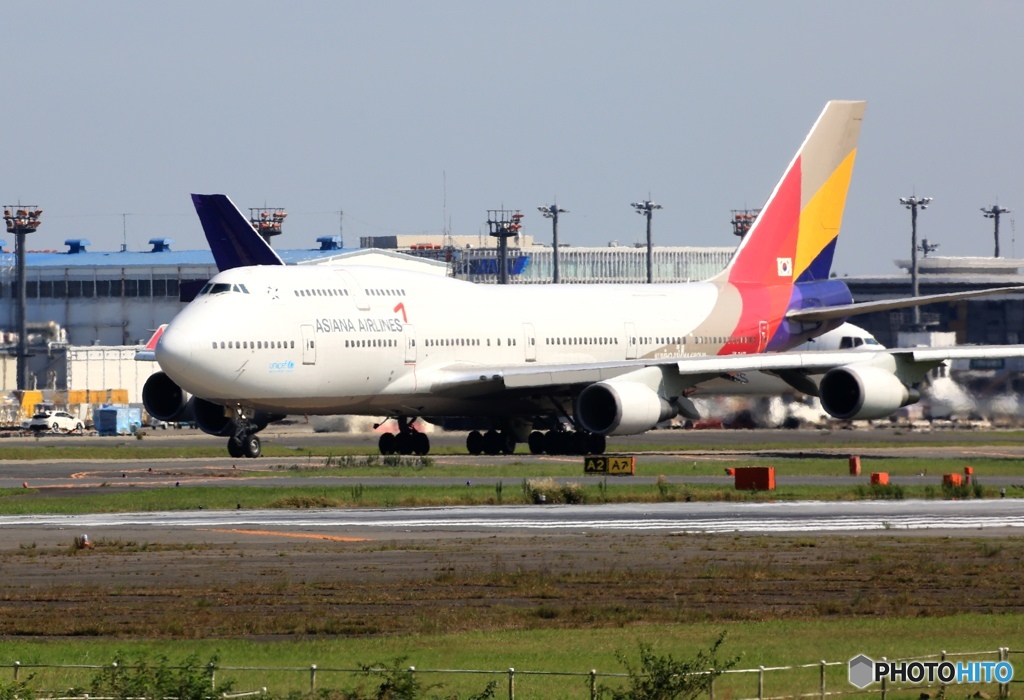ASIANA 747-400 HL7421 離陸 