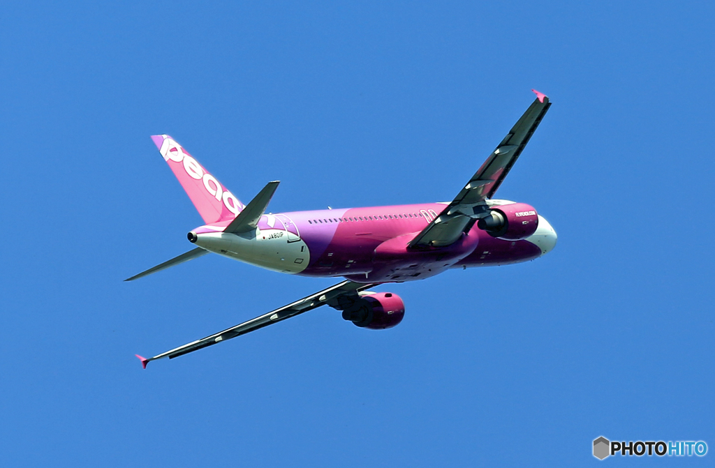 離陸 peach A320-214 JA801P