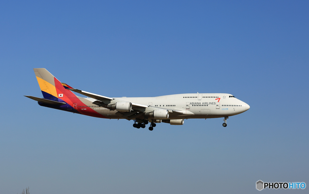 ☀Asiana 747-400着陸HL7418ジャンボ保存委員会
