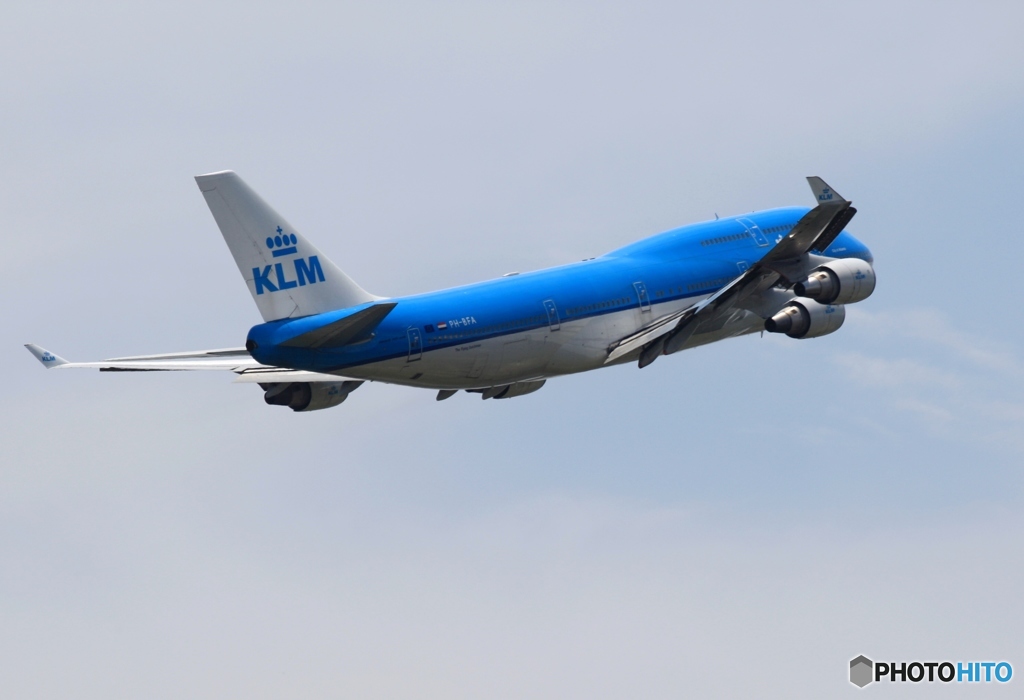KLM 747-400 飛行　