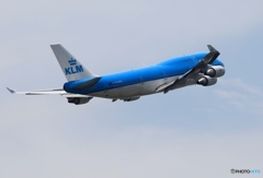 KLM 747-400 飛行　