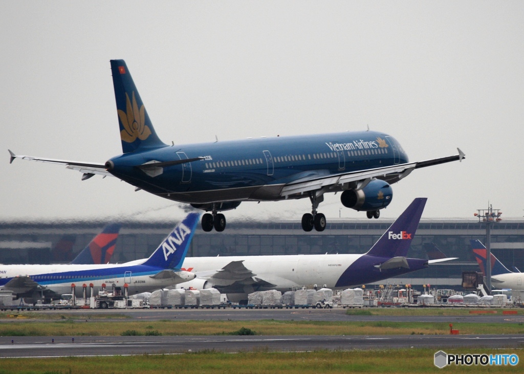 vietnam A321-200 着陸　