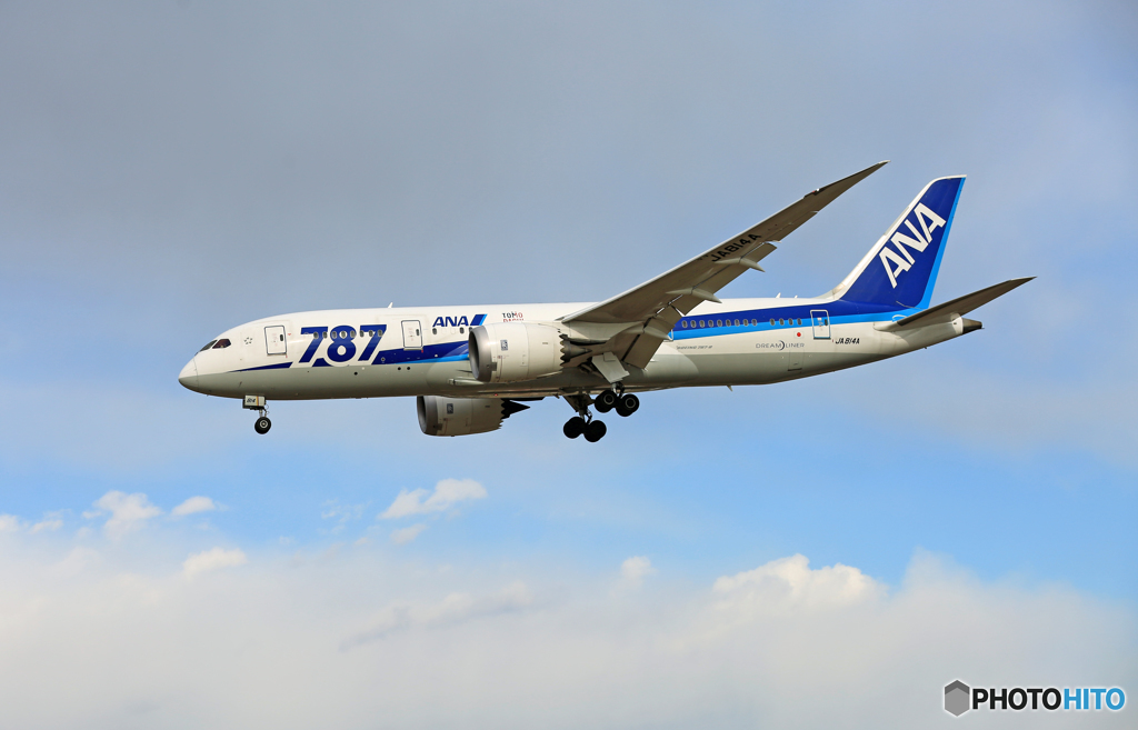 ☀ ANA 787-8 JA814A 着地前