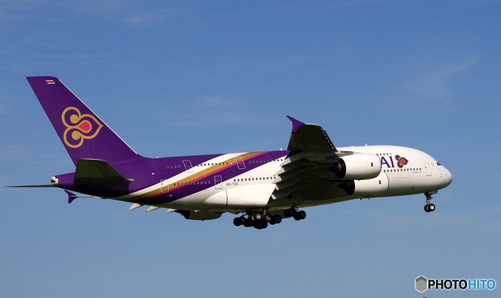 THAI A380-841 着陸　