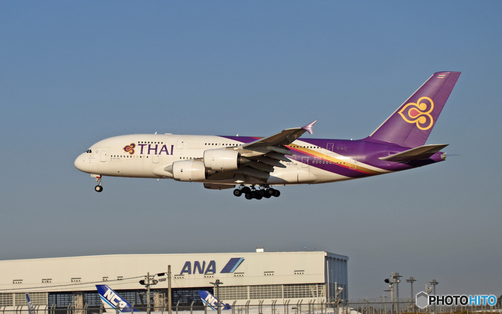 Thai A380-841 HS-TUB 到着 