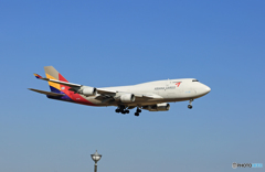 着陸ASIANA Cargo 747-400F HL7415ジャンボ保存委員会