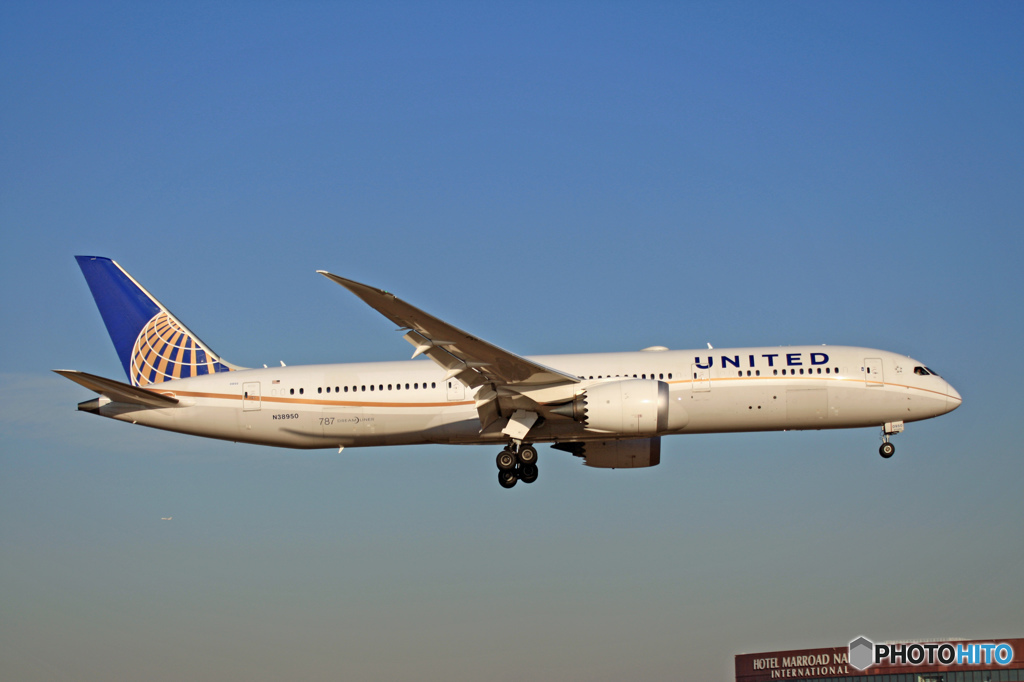 UNITED 787-8 N38950 着陸 