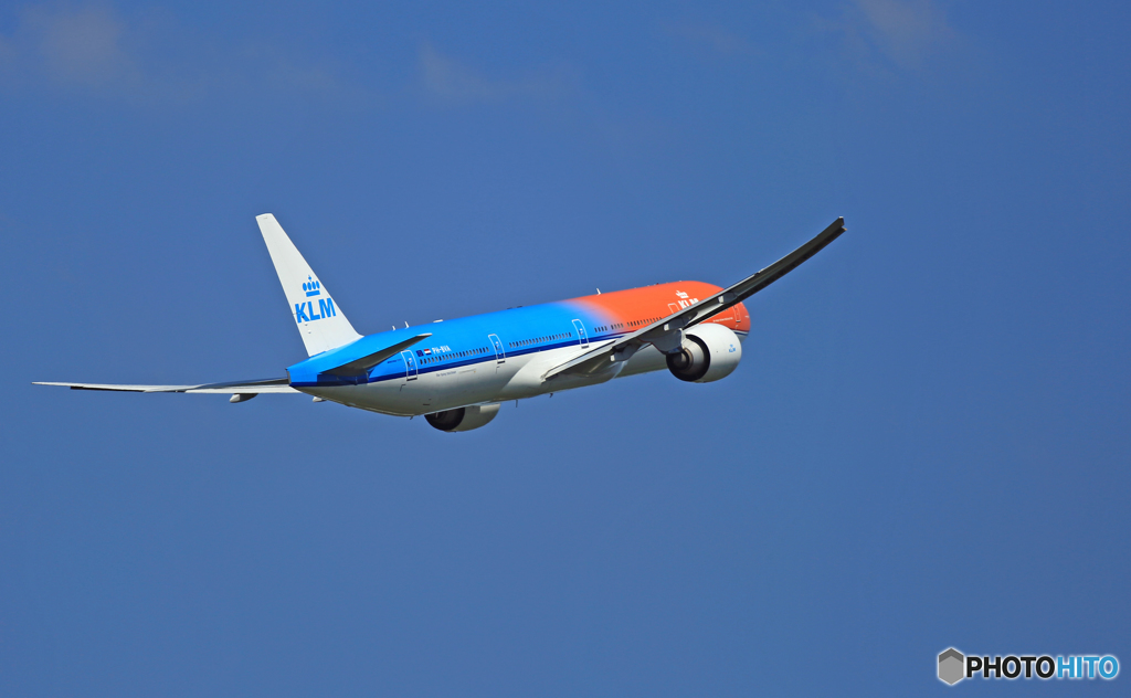 離陸 KLM 777-306 PH-BVA「オレンジP」