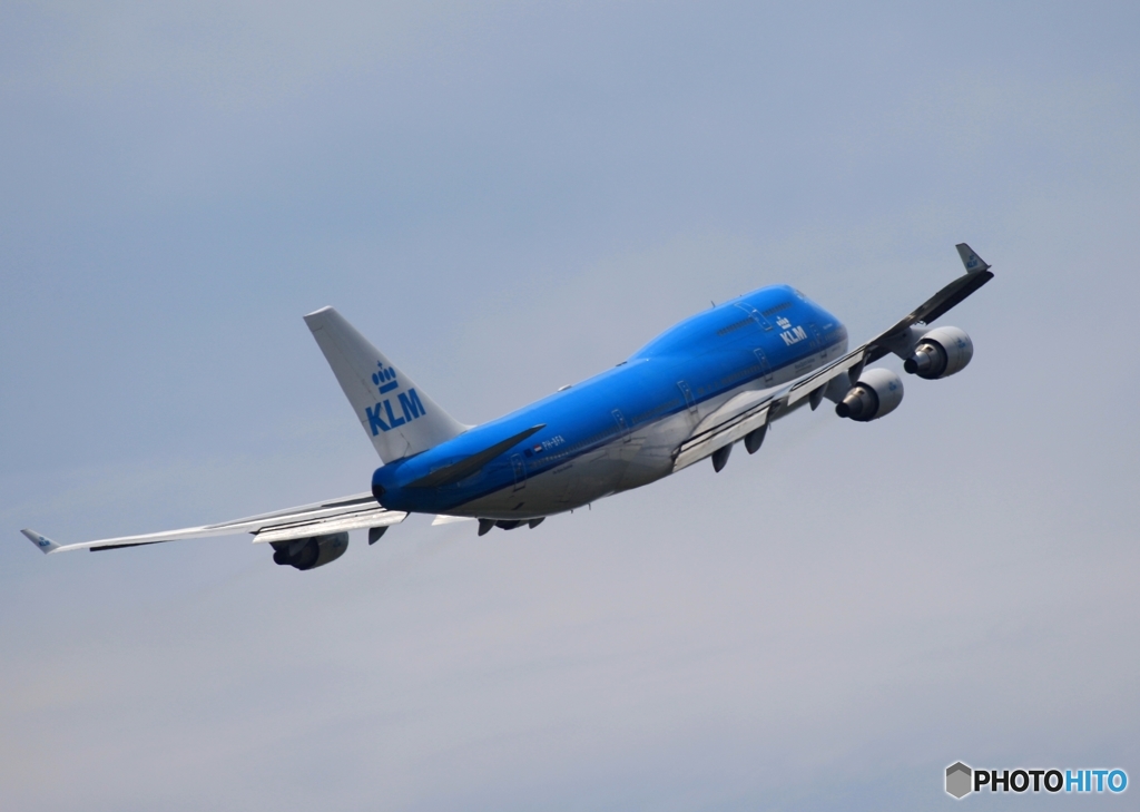 KLM 747-400 離陸　