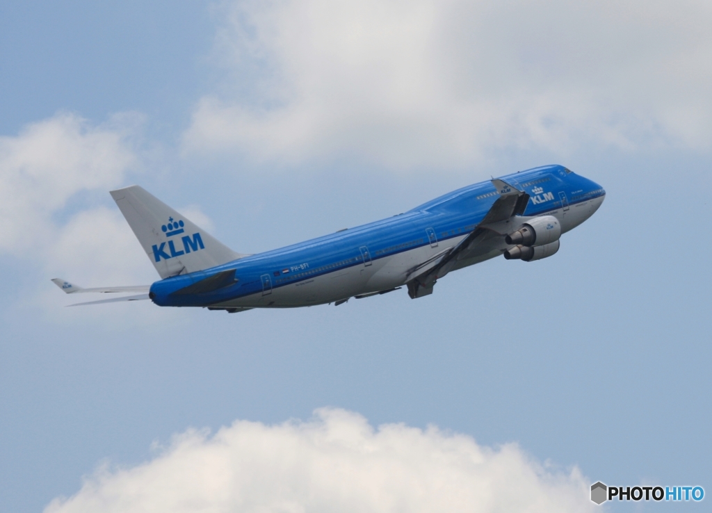 KLM 747-400 出発　