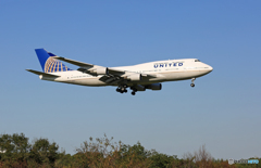 到着UNITED 747-400 N117UA/ジャンボ保存委員会