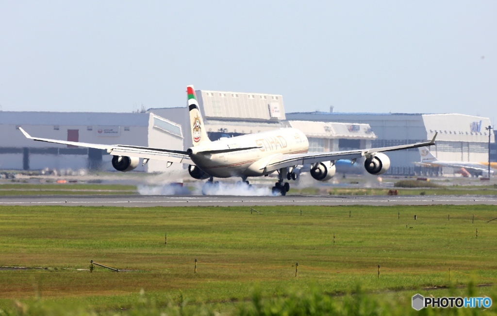 到着 ETIHAD A340-541 A6-EHB