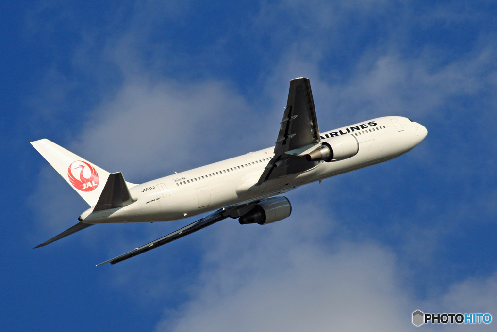 離陸　JAL 767-346 JA611J