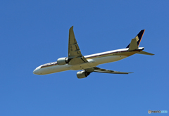 「晴れ」 Singapore 777-312 9V-SWT 出発 「晴れ」 Singapore 777-312 9V-SWT 出発