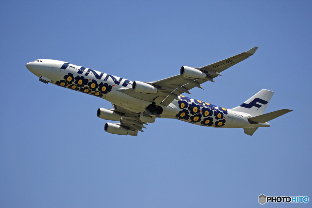 離陸 Finnair A340-313 OH-LQD