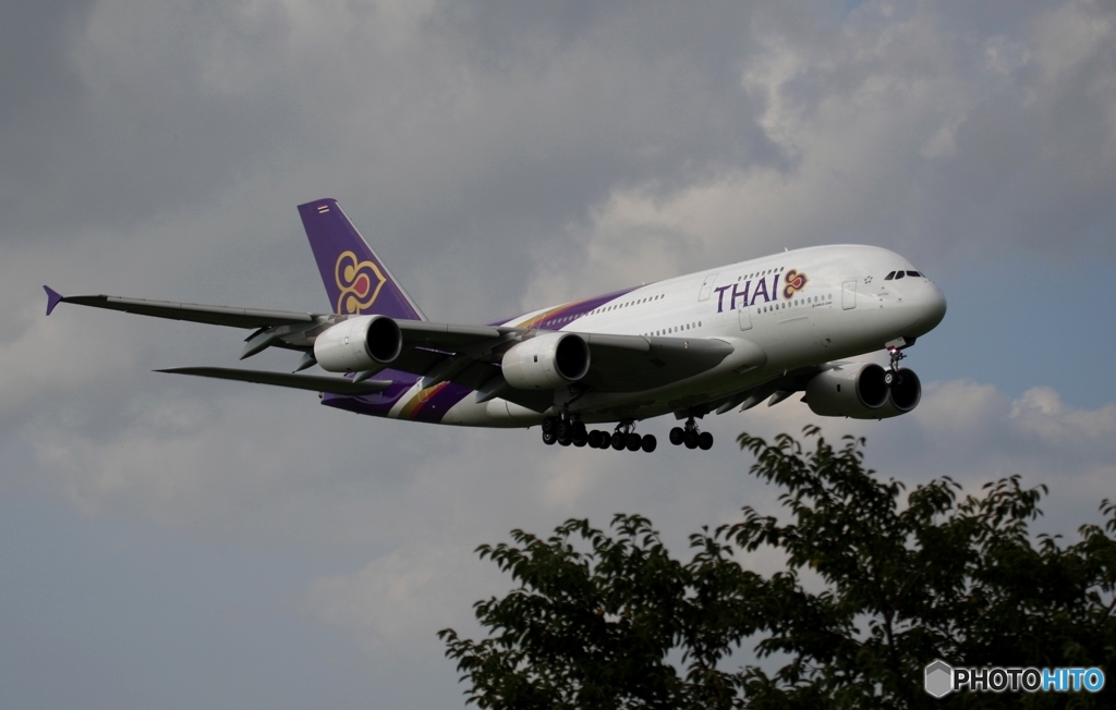 Thai A380-841 着陸　