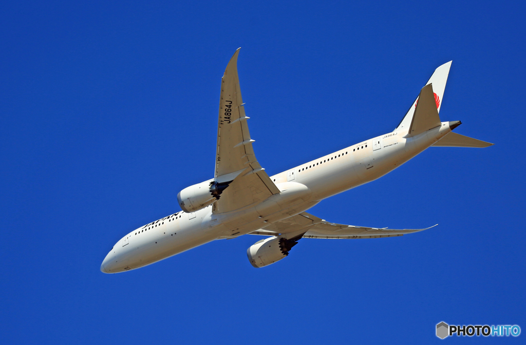 「そらー」 JAL 787-9 JA864J 離陸