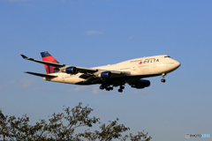 DELTA 747-400 N669US 到着  DELTA 747-400 N669US 到着