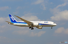 「良い空~」 ANA 787-8 JA827A 到着 「良い空~」 ANA 787-8 JA827A 到着