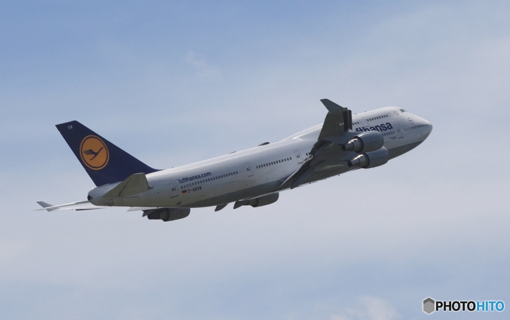 Lufthansa 747-400 出発　