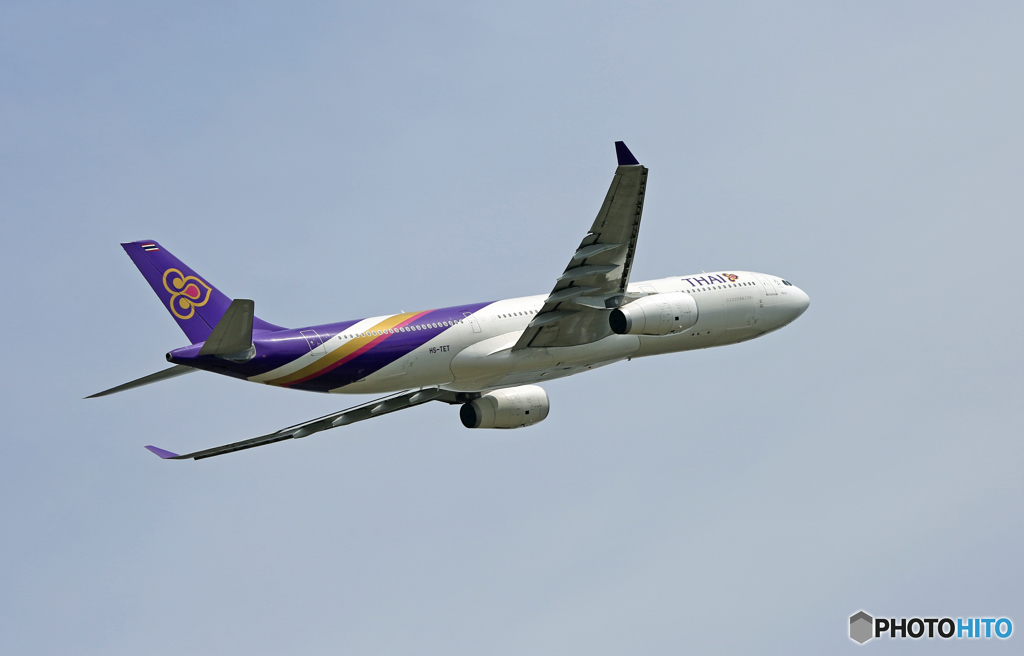 Thai A330-343 HS-TET 離陸　
