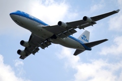 KLM 747-400 飛行　