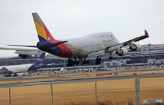 Landing☁ASIANA 747-400 HL7423 