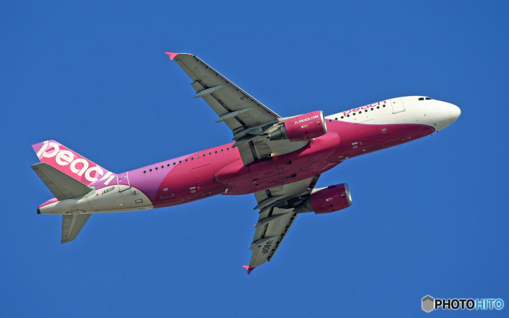 出発 peach A320-214 JA801P