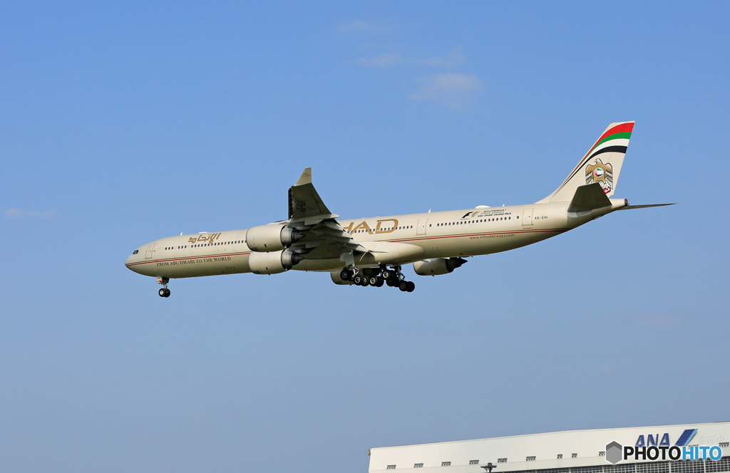 「青空」 ETIHAD A340-642 A6-EHI