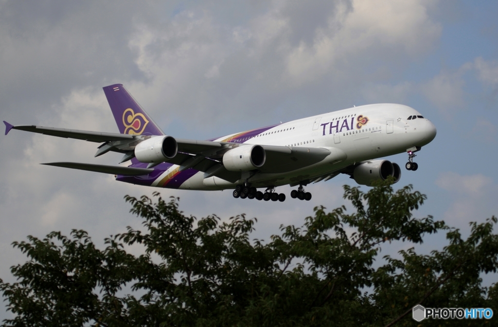 THAI A380-841 到着　