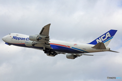 NCA 747-8KZF JA13KZ 離陸 