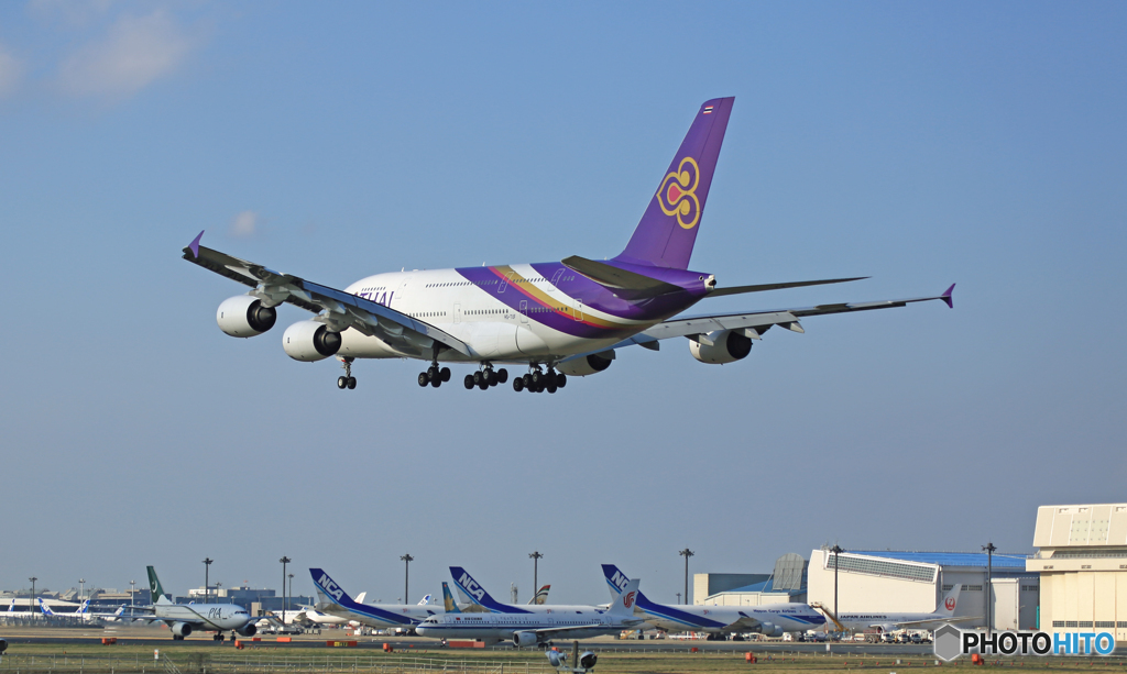 到着 Thai A380-841 HS-TUF