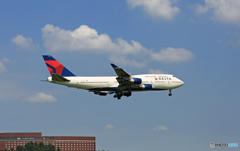 到着DELTA 747-400 N662US/ジャンボ保存委員会 